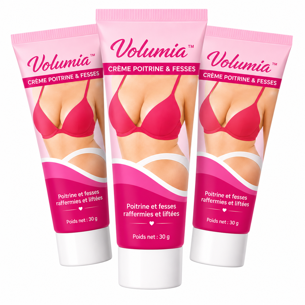Volumia™ Crème Poitrine & Fesses | Augmente visiblement vos formes en quelques minutes !
